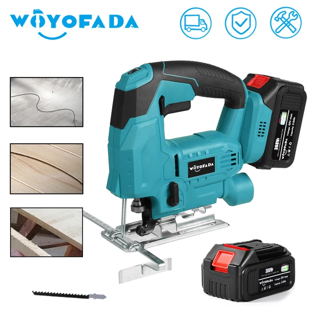 Jig Saw 20V Cordless Jigsaw for Woodworking with 4 Orbital Settings 2700  SPM 10-Piece T-shank Blade Set 2.0 Ah Battery - AliExpress