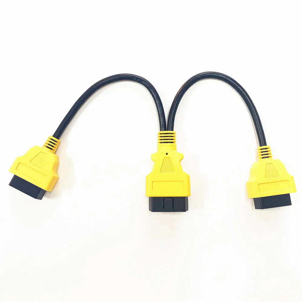 10pcs / lot Obdii 16pin Verlängerungskabel Obd2 Stecker zu Buchse