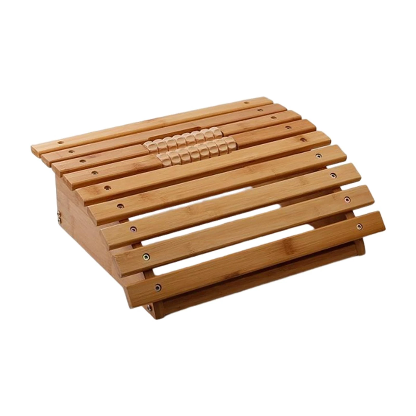Podnóżek pod biurkiem masaż podnóżek podnóżek noga Relief bambus  antypoślizgowa podeszwa wałek do masażu relaks dla Office Home| | -  AliExpress