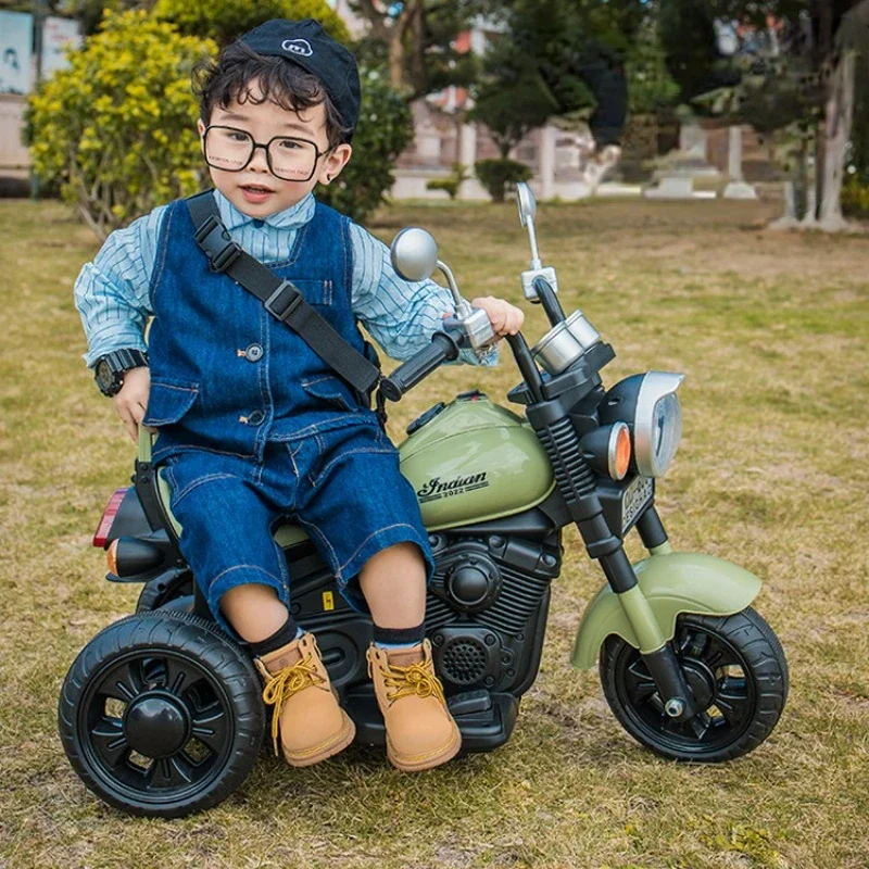 Children's Electric Motorcycles &ndash;Battery-Powered Three-Wheel Ride-On Rechargeable with Remote Control Toy Car for Boys and Girls
