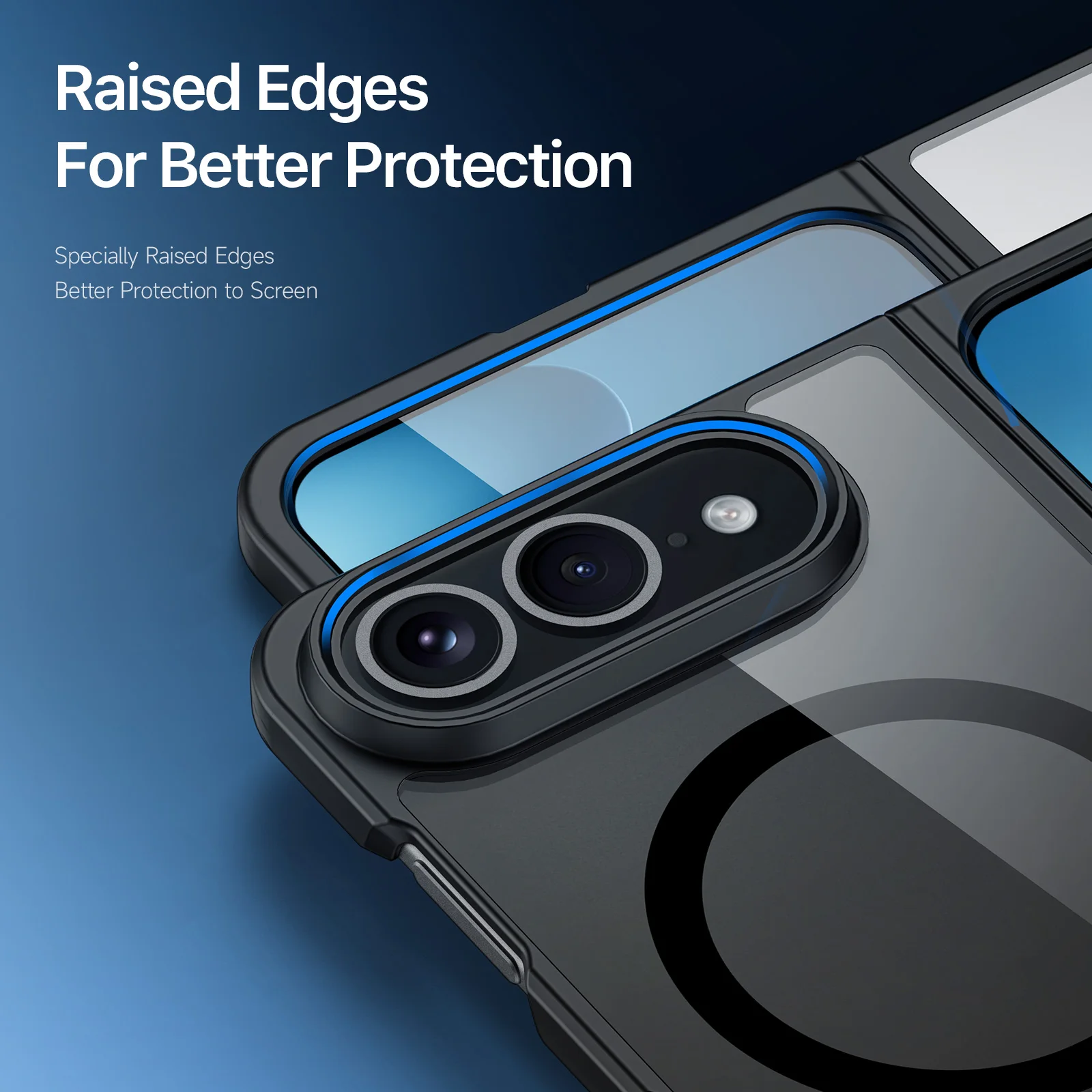 Clear Magnetic Case with MagSafe Compatibility - Shockproof Transparent Back Shell