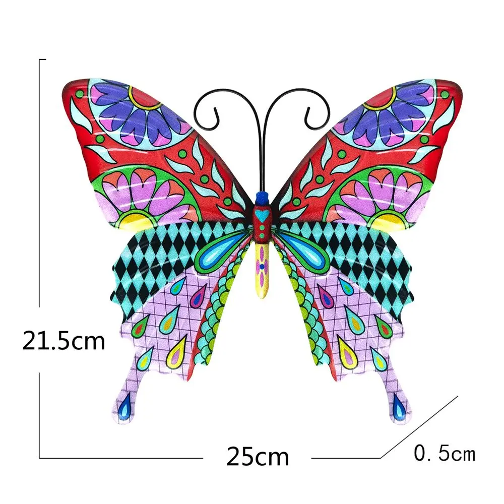 Butterfly Lizard Metal Animal Wall Decor Art Craft Sculpture Hang Indoor Outdoor for Home Garden Office Landscape Decoration animal ornaments metal wall decor metal butterfly ornaments
