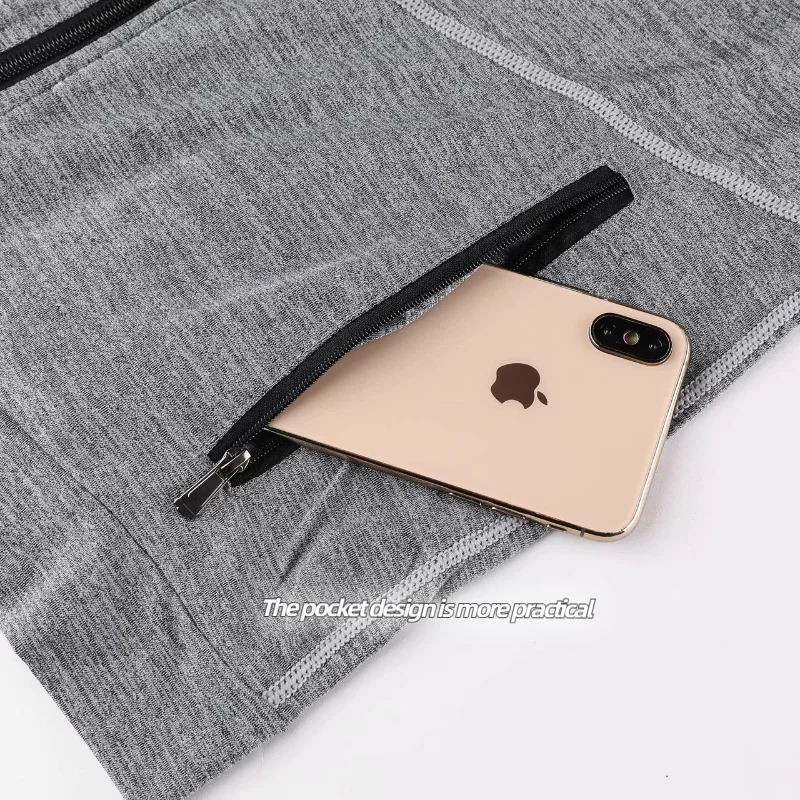 Spring Sports Jacket Men's Hoodie Stretch Tight Clothes Fitness Clothes Quick-drying Top