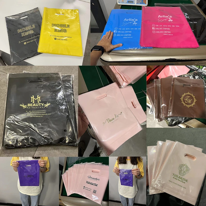 Sacos de embalagem para pequenas empresas, Sacos de presente publicitários, Logotipo de uma cor em um lado, Personalize o logotipo sacos pessoais, 200pcs por lote