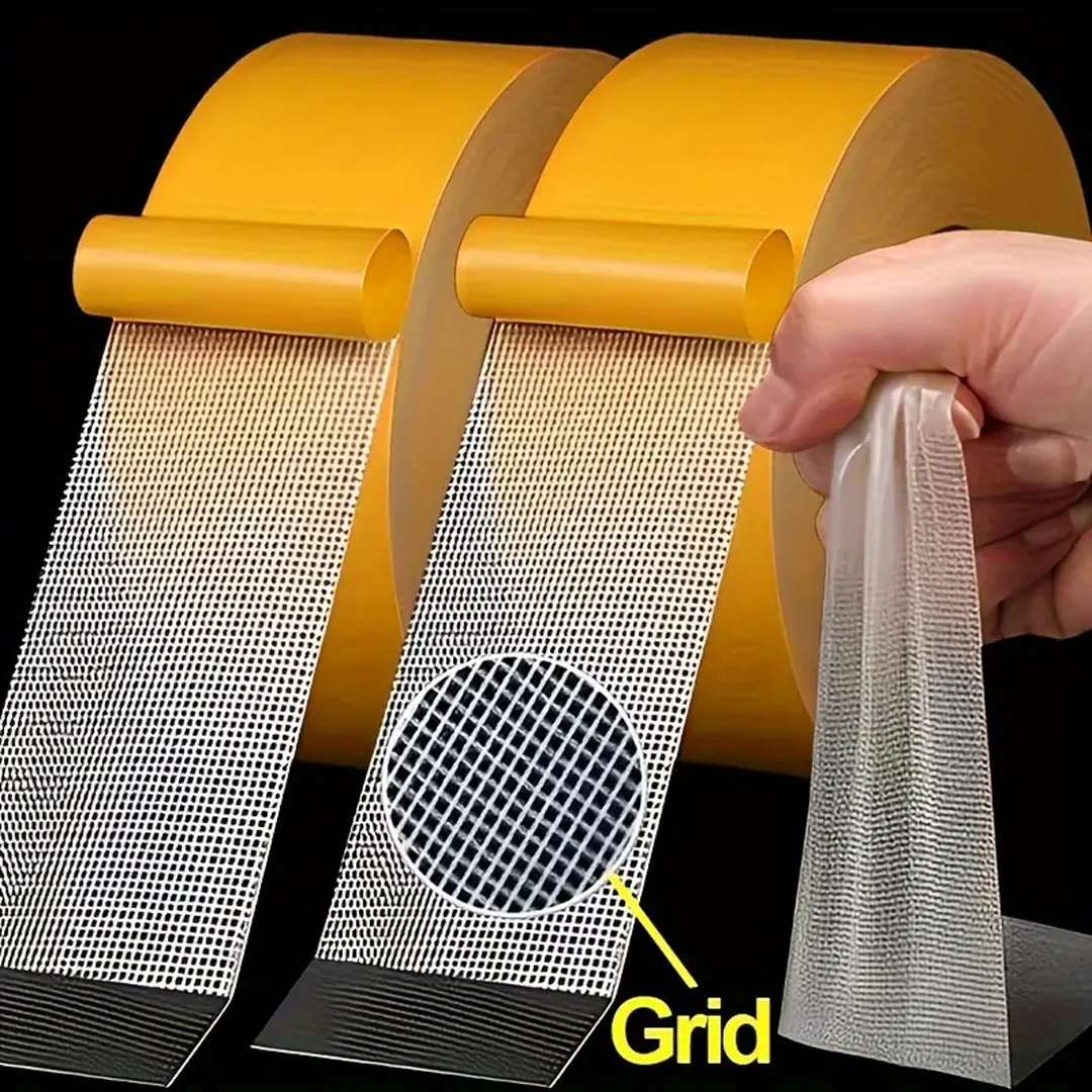 High-Performance Double-Sided Adhesive Mesh Tape - Heavy Duty & Waterproof