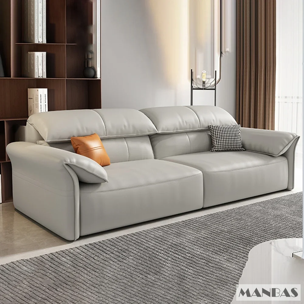 Description Picture 4 of itemMANBAS Electric Sofa Convertible for Cinema Living Room | Genuine Leather Electric Multifunction Sofa Bed | Folding Sofa Beds
