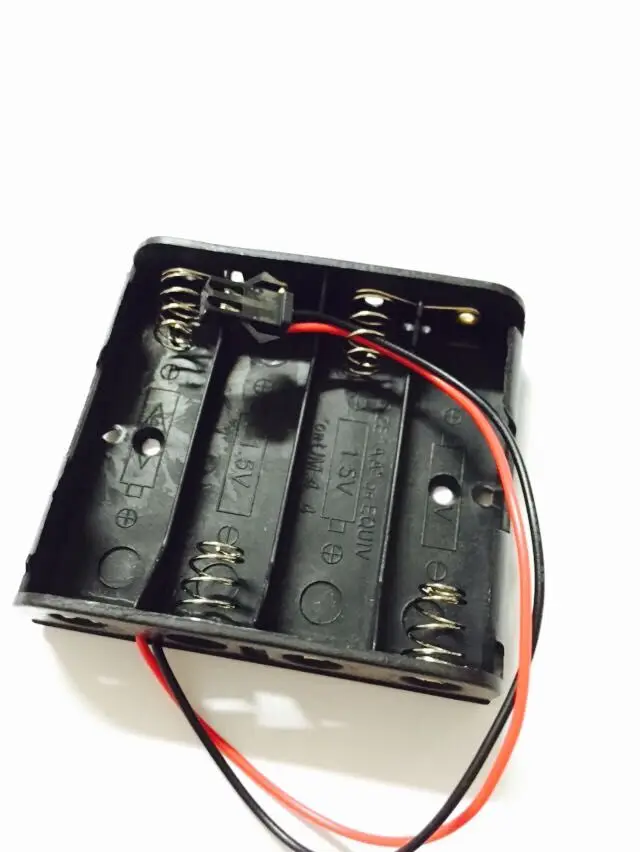 4 x 1.5V AA 배터리 홀더 보관함 케이스 4 슬롯 6V AA 배터리 SM-2 플러그 포함 장난감 보조 배터리 커버 쉘 용기