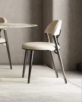 Table à manger ovale en marbre de qualité supérieure sur mesure, toutes tailles, options multi-matériaux, base en acier, mobilier de salle à manger de luxe écologique pour villa 6