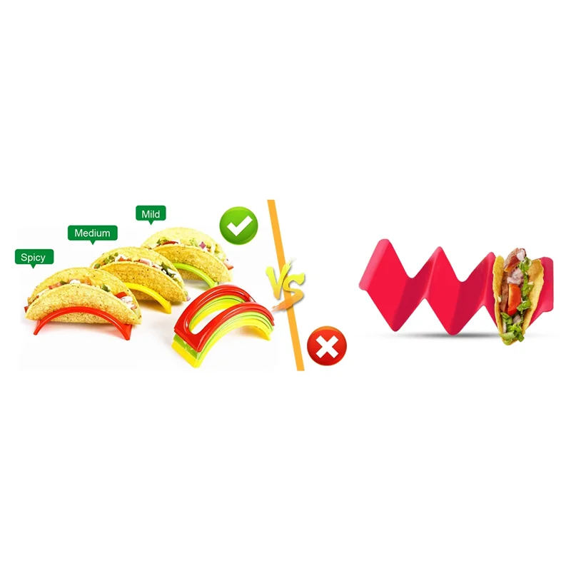 12 Pack Taco Trays Plastic Burrito Trays Serving Party Supplies For Tacos Burritos Hot Dogs-Y78A