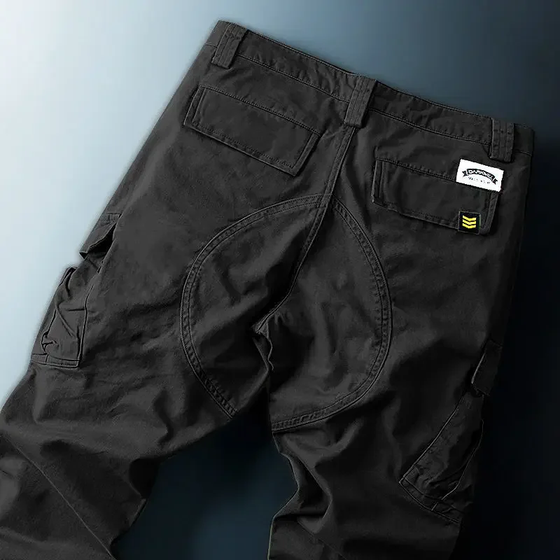 Wandelbroek van kaki Heren Cargobroek voor heren Multipockets Multi Pocket Outdoor Recht Esthetisch Normale pasvorm Designer Los