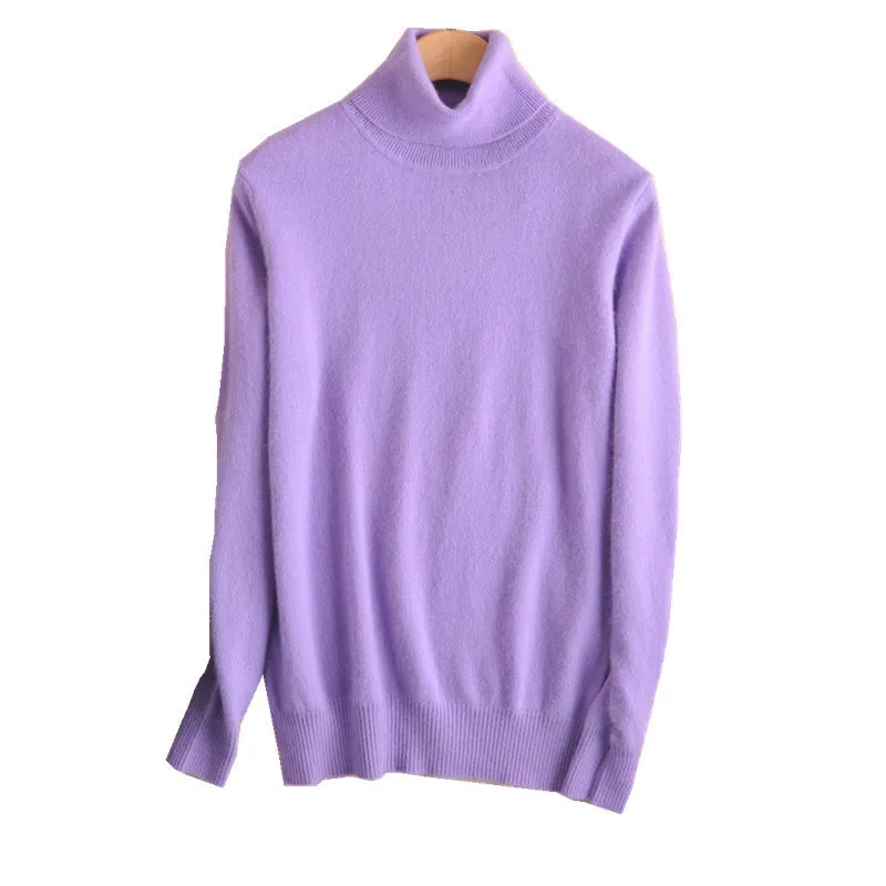 12 Colors Women Cashmere Wool Sweater Pullovers Pull Femme Autumn Winter High Neck Knitting Sweaters Turtleneck for Women Jumper 2