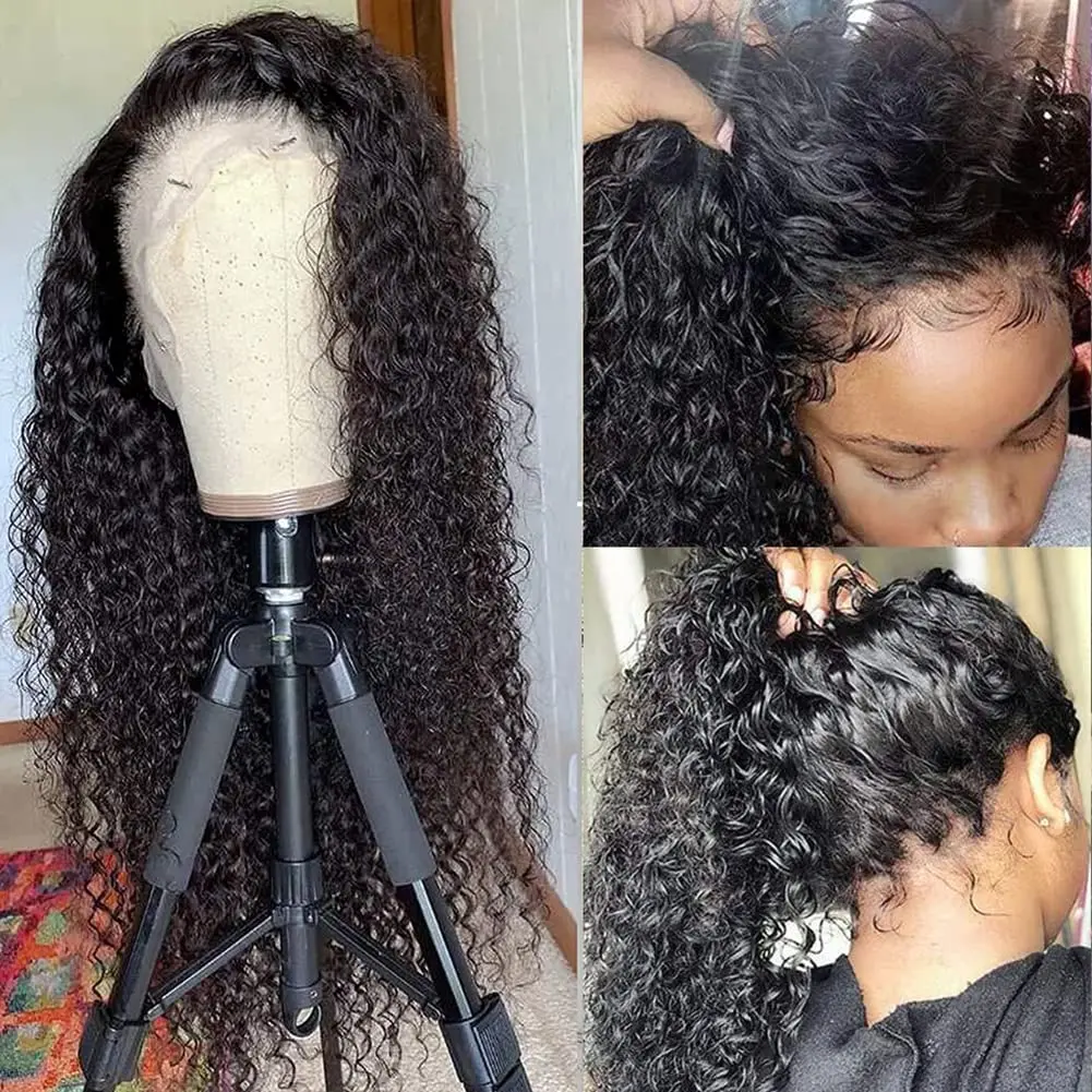 

36 Inches Human Hair Wigs Deep Wave Wig 13x4 Transparent Lace Wig For Women Bling Remy Pre Plucked 100% Wigs Human Hair