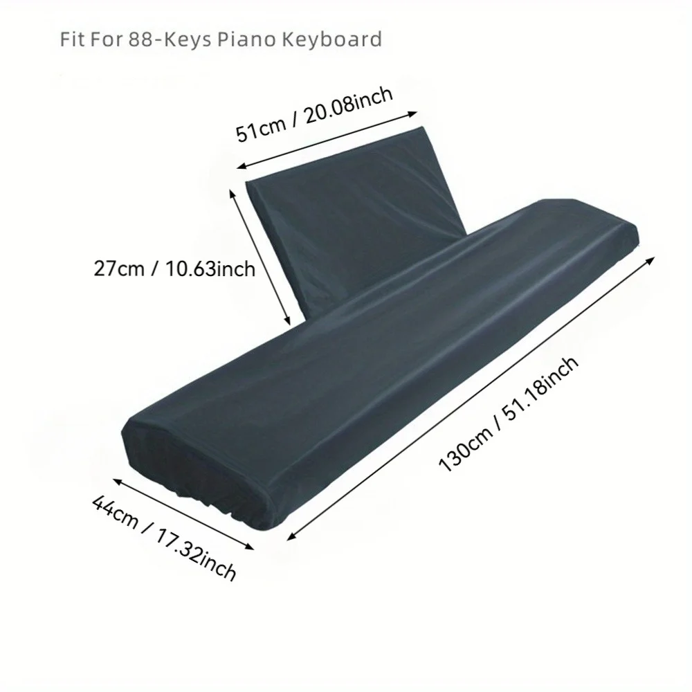 Piano Cover 88-Key Electronic Piano Cover With Drawstring Spectrum Face Cover Electric Piano Full Tech Cloth Material