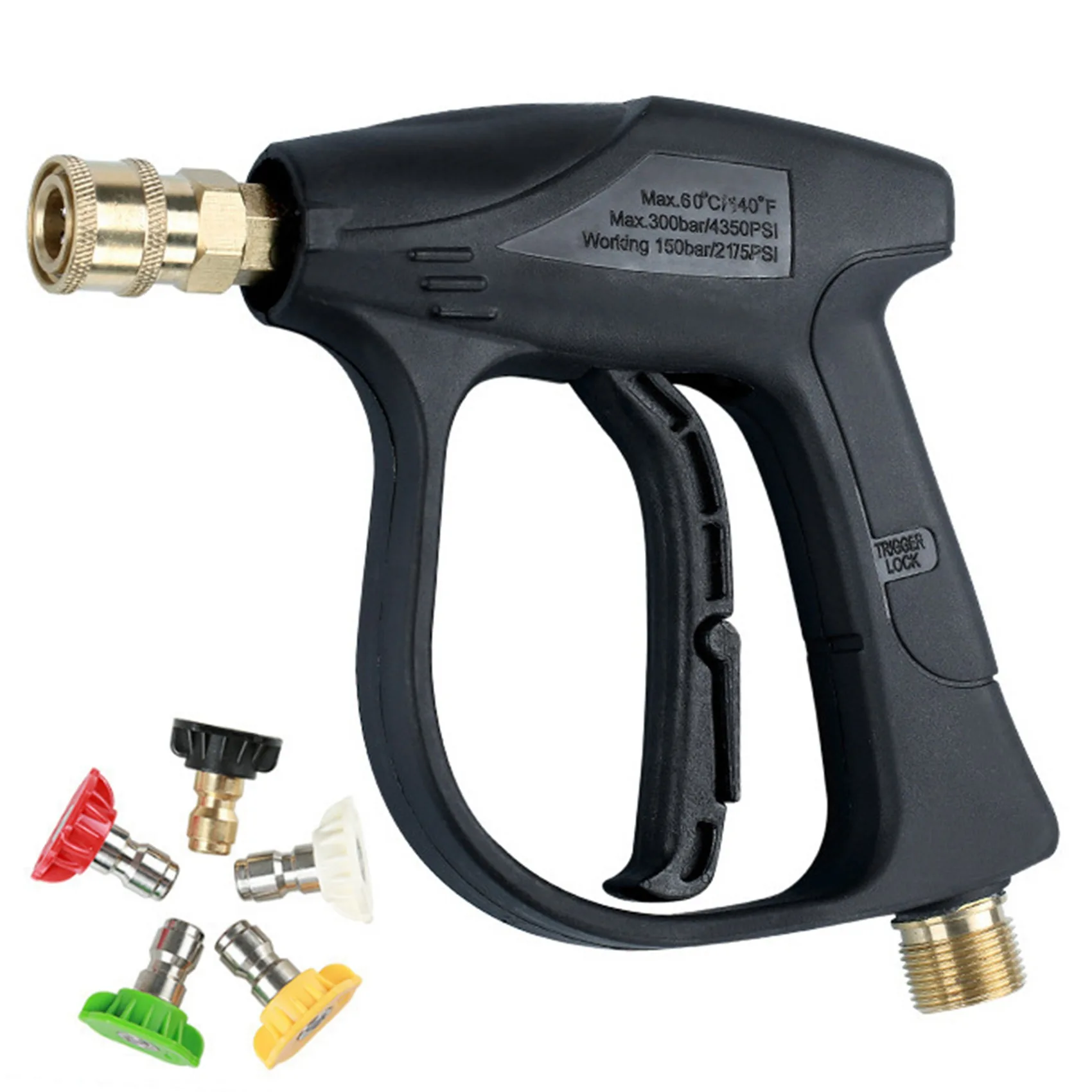 

1/4 High-Pressure Cleaning Water Gun Car Wash Water Gun M22 Quick Plug Live Connection