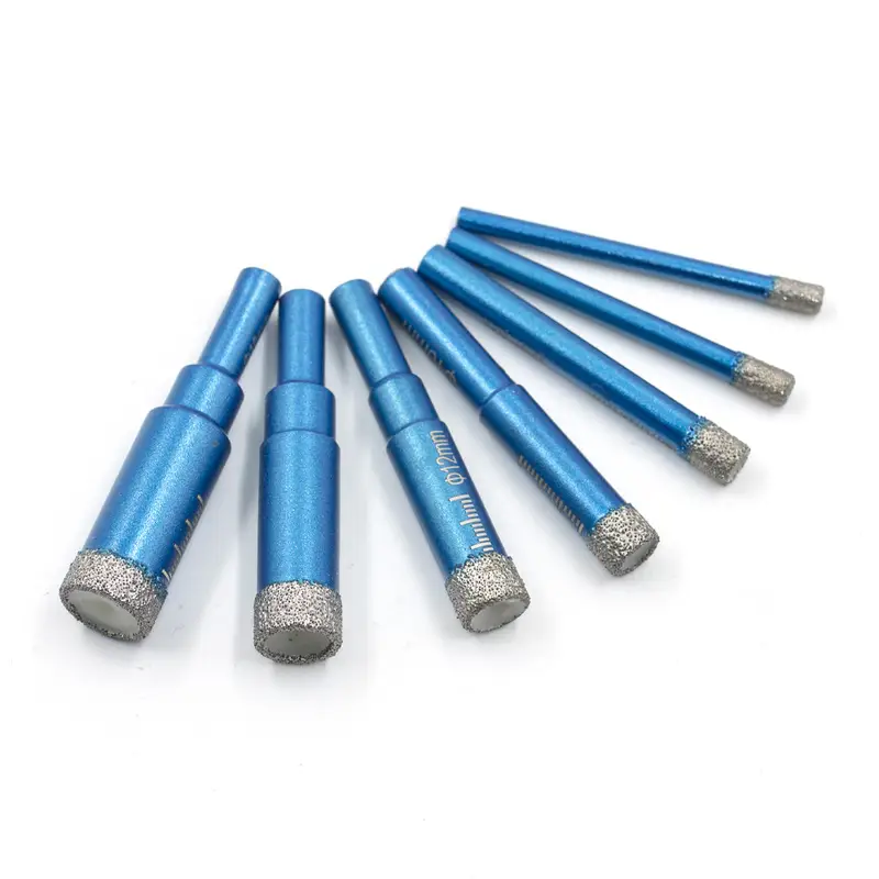 Diamond Brazed Dry Drilling Bit Porcelain Cup Saw Ceramic Marble Granite Tile Hole Opener Hole Saw Cutter 1Pc 5-16mm Round Shank - Image 3