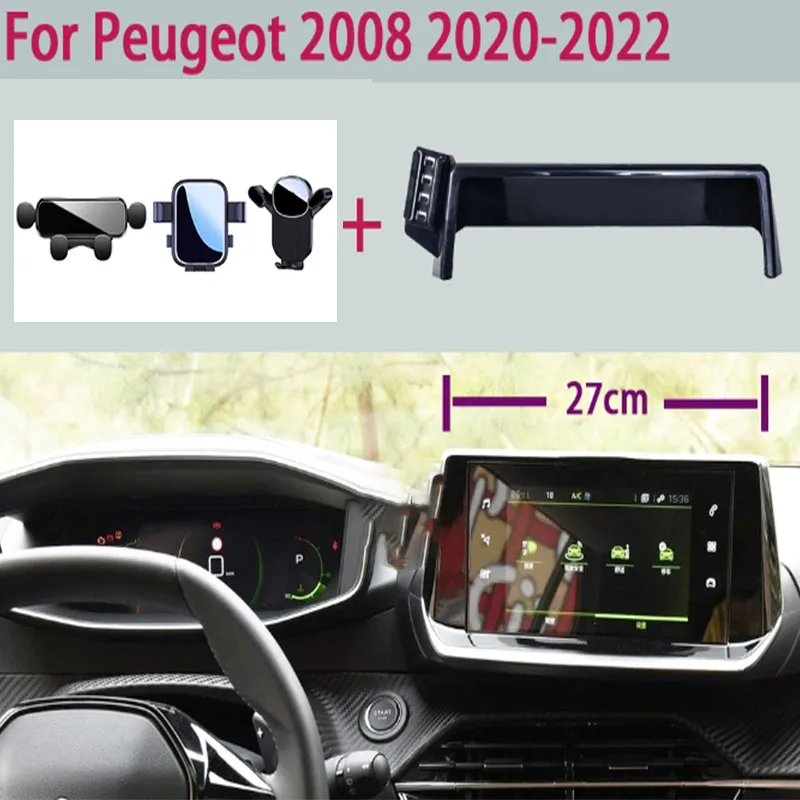 Auto Telefoon Houder Voor Peugeot 2008 2020 2021 2022 Scherm Vaste Beugel Auto Mobiele Telefoon Mount Base