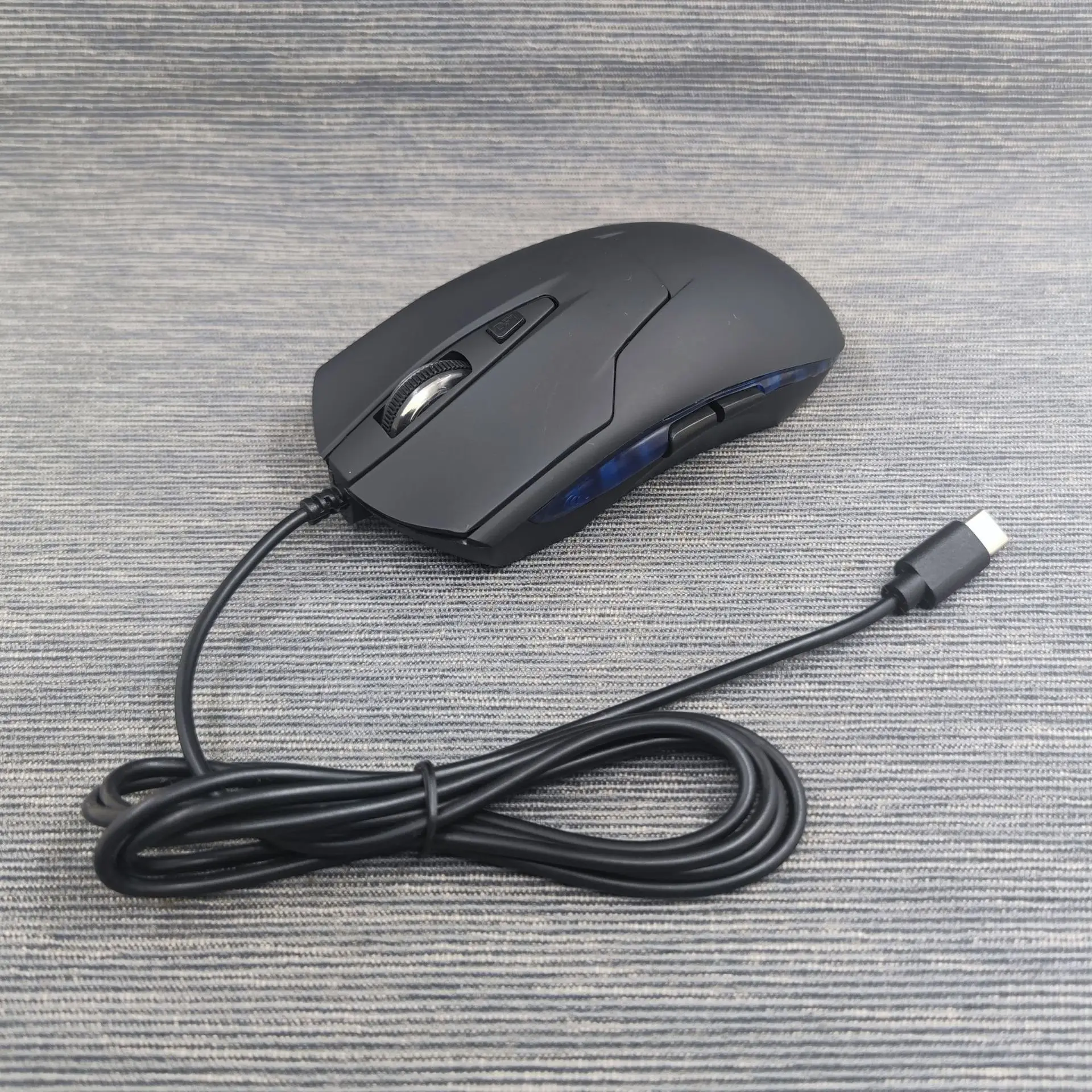 Wired Office Mouse 1600DPI 6-Button Type C And USB Optical Mouse for Desktop Notebook Computer Game
