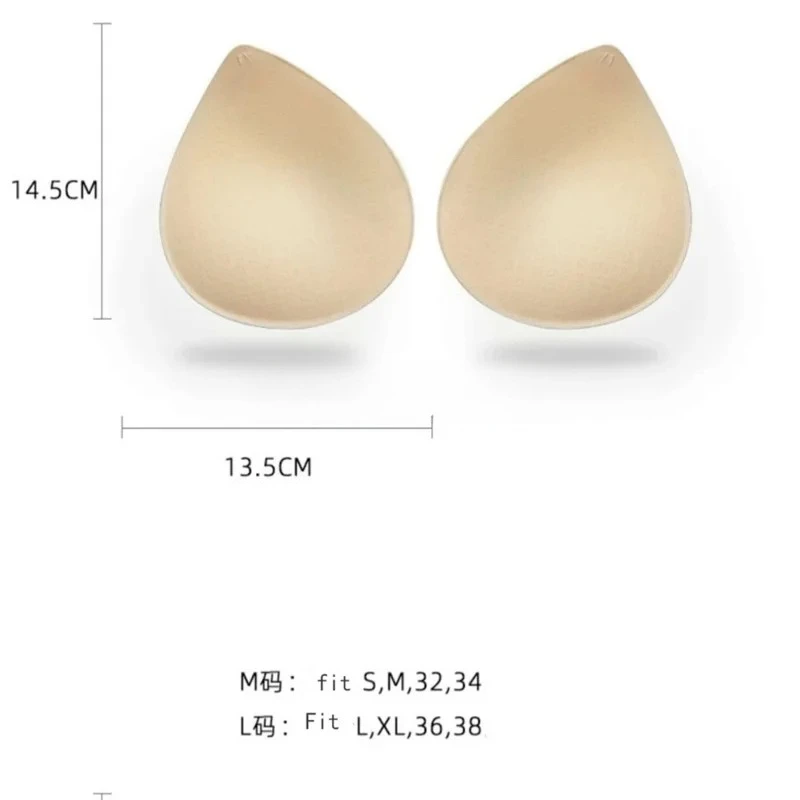 Thick Latex Bra Pads Push Up Breast Enhancer Removeable Bra Padding Inserts Cups 2PCS For Swimsuit Bikini Padding bra pads inserts bra insert pads