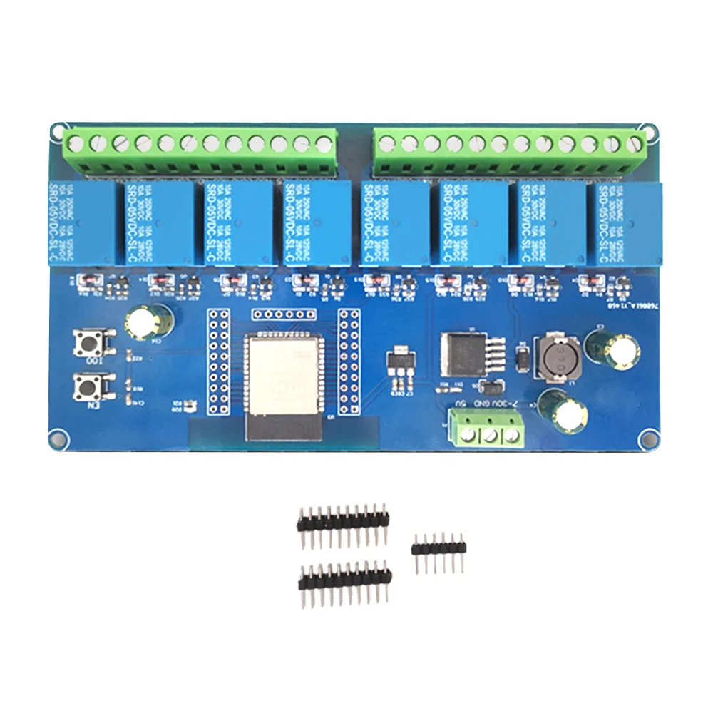 8-Channel WiFi Relay Module with 12V Smart Home Remote Control and Phone App Integration