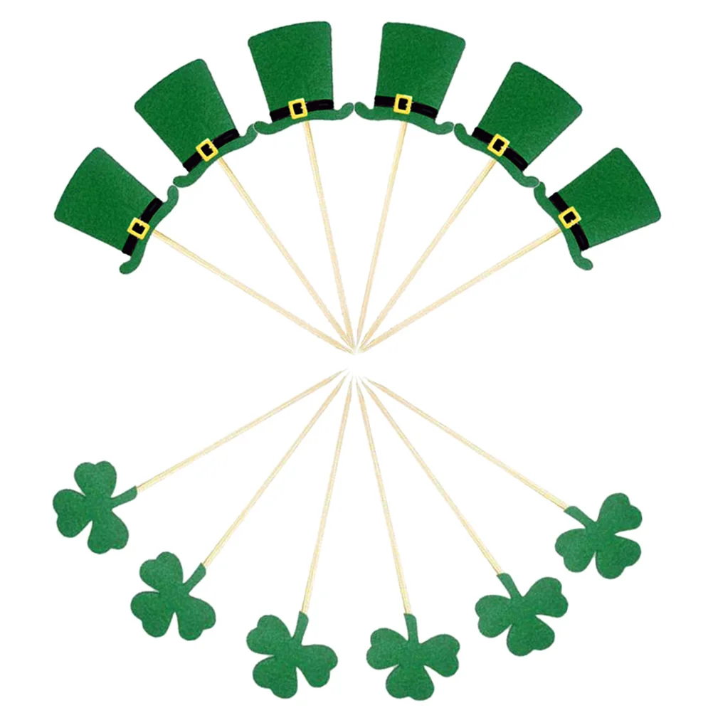 

Cake Topper, St Patricks Day Cupcake Sticks Green and Hat Paper Cake Picks Shamrock for Home Decor Party Supplies 20pcs