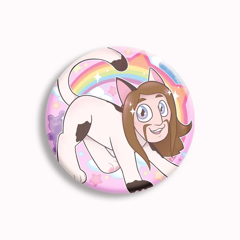 30Style Mtl Toki Doki Button Pin Metal Badge Creative