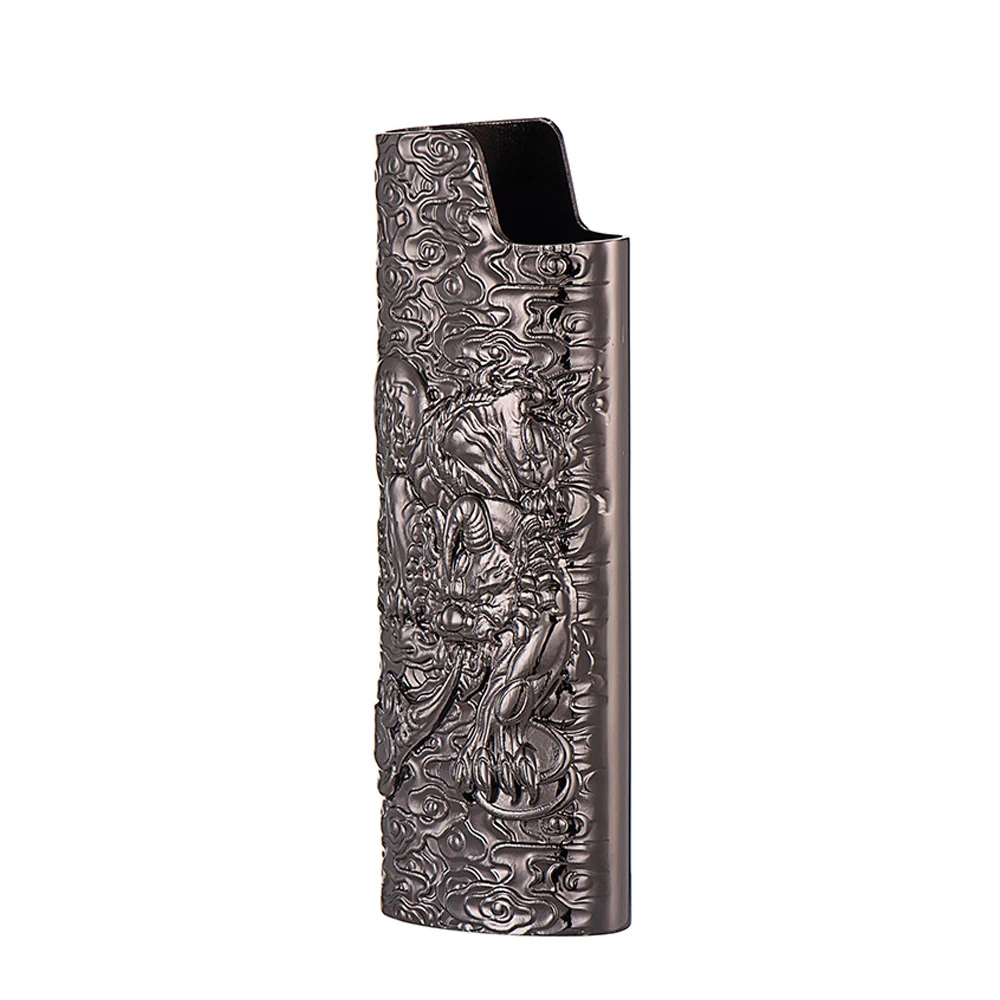 Exquisite 3D Embossed Dragon Metal Lighter Case