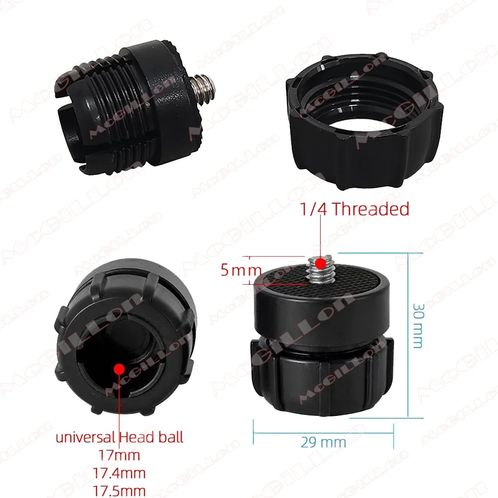 범용 17mm 볼 마운트 에어벤트 고정 클립 너트 나사 베이스 옵션 홀더 (차량용 핸드폰 거치대 GPS 대시보드 흡착판 브래킷)