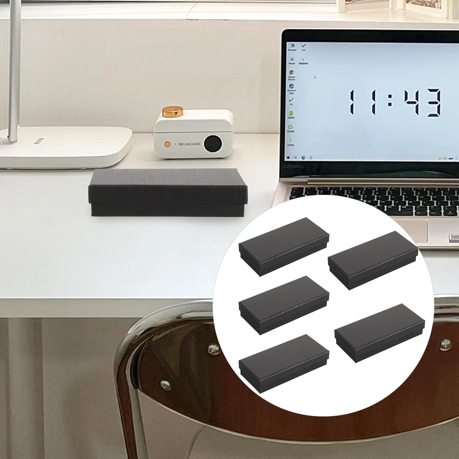 

5pcs Single Watch Box Paper Watch Box Watch Holder With Sponge Rectangular Watch Gift Packaging Box