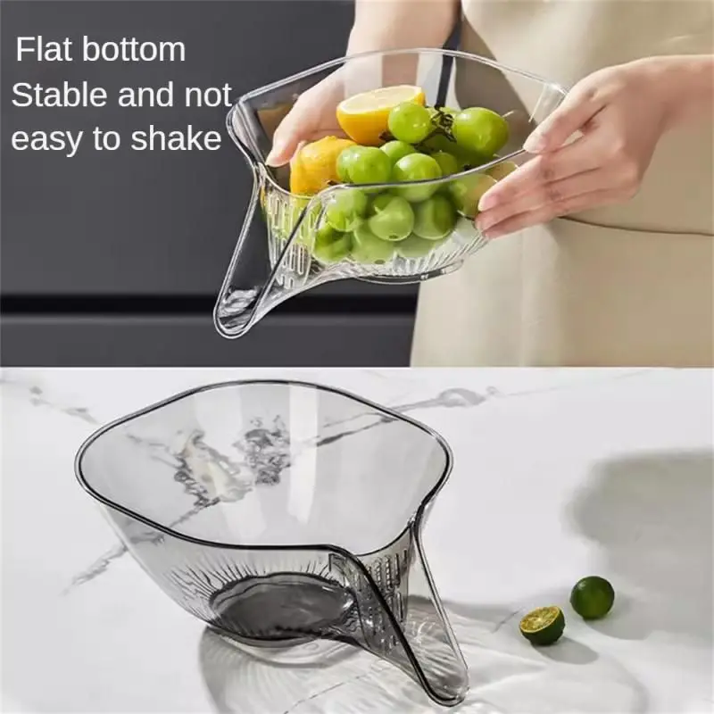 

Multi-functional Draining Basket Household Kitchen Vegetable Washing Basin Draining Basket Plastic Storage Fruit Plate Colander