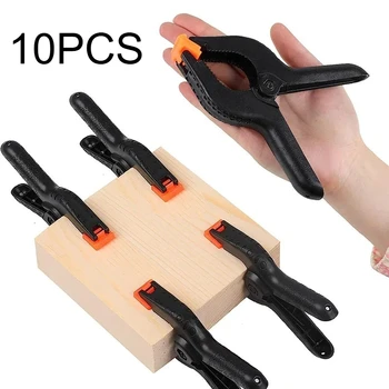 10 pçs braçadeiras de mola de plástico clipe pano de fundo braçadeira resistente para artesanato pano de fundo suporte carpintaria fotografia 1