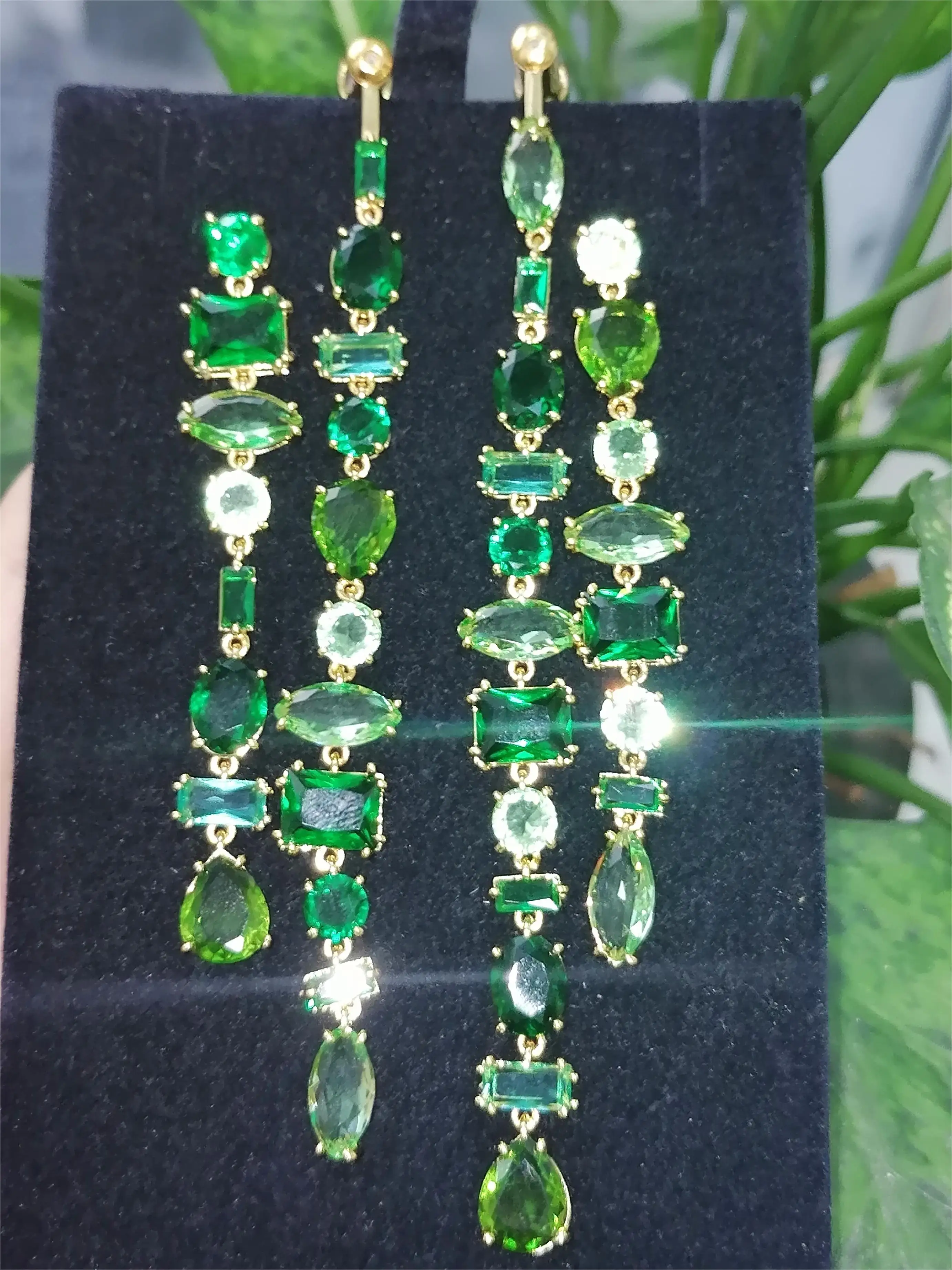 Original Lucent 2024 Fine Jewelry Sets Charming Luxury Green Crystal Millenia Women's Necklaces Bracelet Earrings Ring With Logo