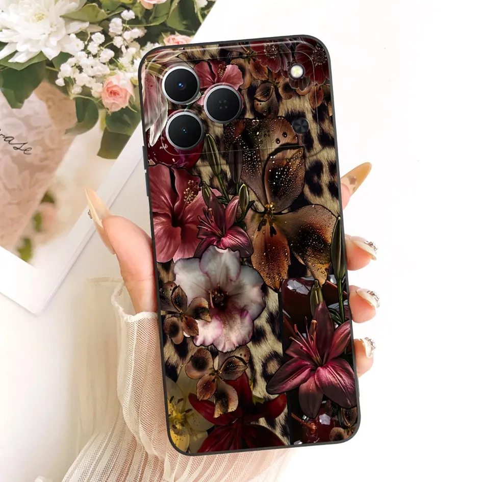 Cute Cartoon Cat Painted Soft Silicone Phone Case Cover