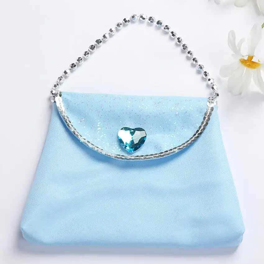 Girls Costume Party Jewelry Set Princess Accessories Kids Christmas Birthday Gifts Diamond Crown/Bag/Wand/Wig/Earrings/Rings