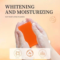 Savon de Massage à l'acide kojique au curcuma, savon fait à la main pour le visage et le bain, pour un nettoyage en profondeur, exfoliant, hydratant pour le corps, curcuma 4