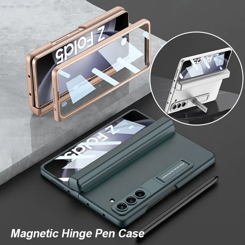 

Оригинальный чехол GKK для Samsung Galaxy Z Fold 5, противоударный чехол с магнитными петлями и передним стеклом, чехол-подставка для Galaxy Z Fold5
