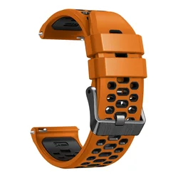 Two - Tone Breathable Silicone Sport Strap - Universal Smartwatch Accessory Bracelet - Garmin Venu X1 (C)