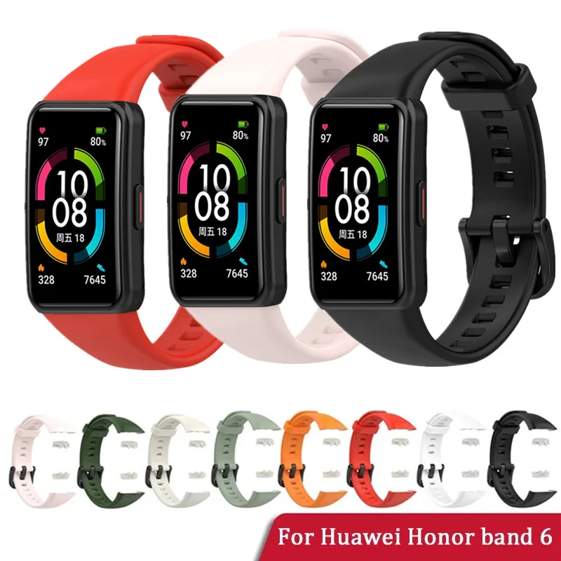 Cinturino Sportivo In Silicone Per Huawei Honor Band 6 Fashion Soft Smart Watch Cinturino Di Ricambio Per Huawei Band 6 Per Honor Band 6