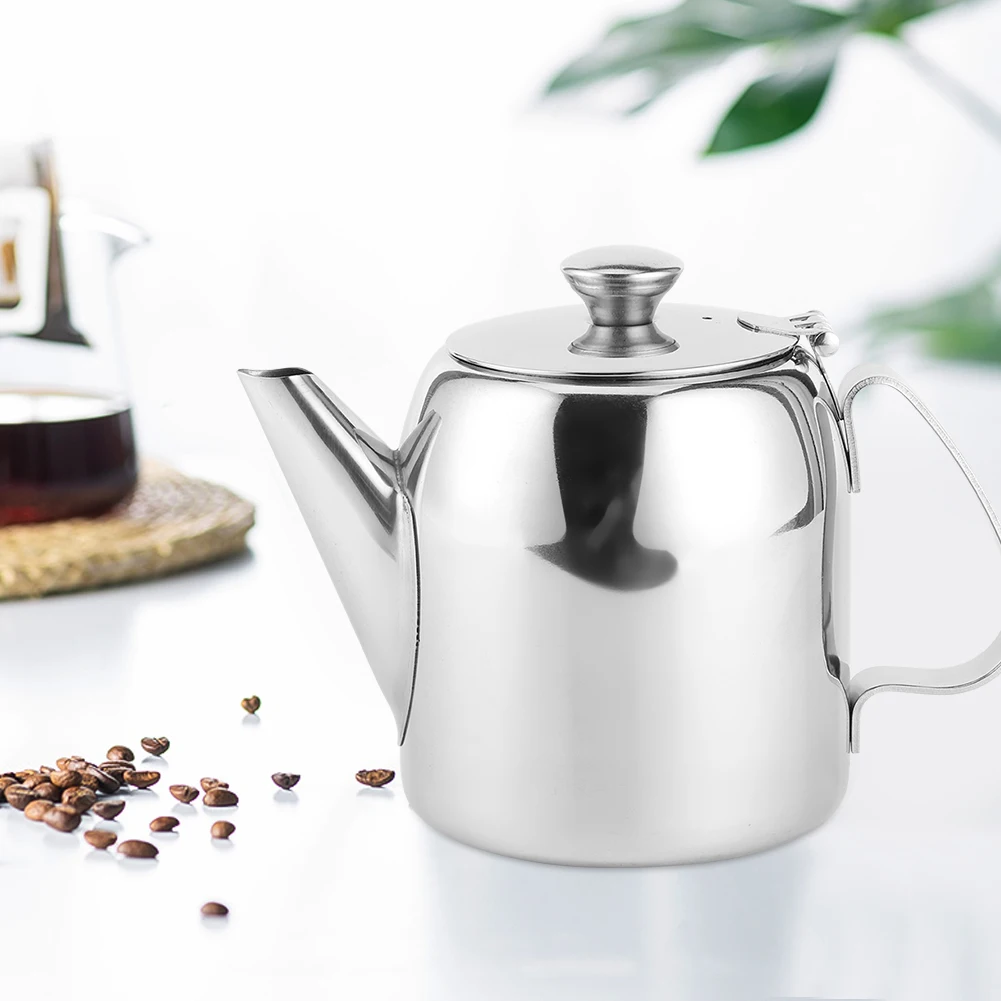 

Coffee Pot Teapot Stainless Steel Kettle Cold Water Jug Short Spout For Hotel Restaurant32oz(Approx. 850ml)