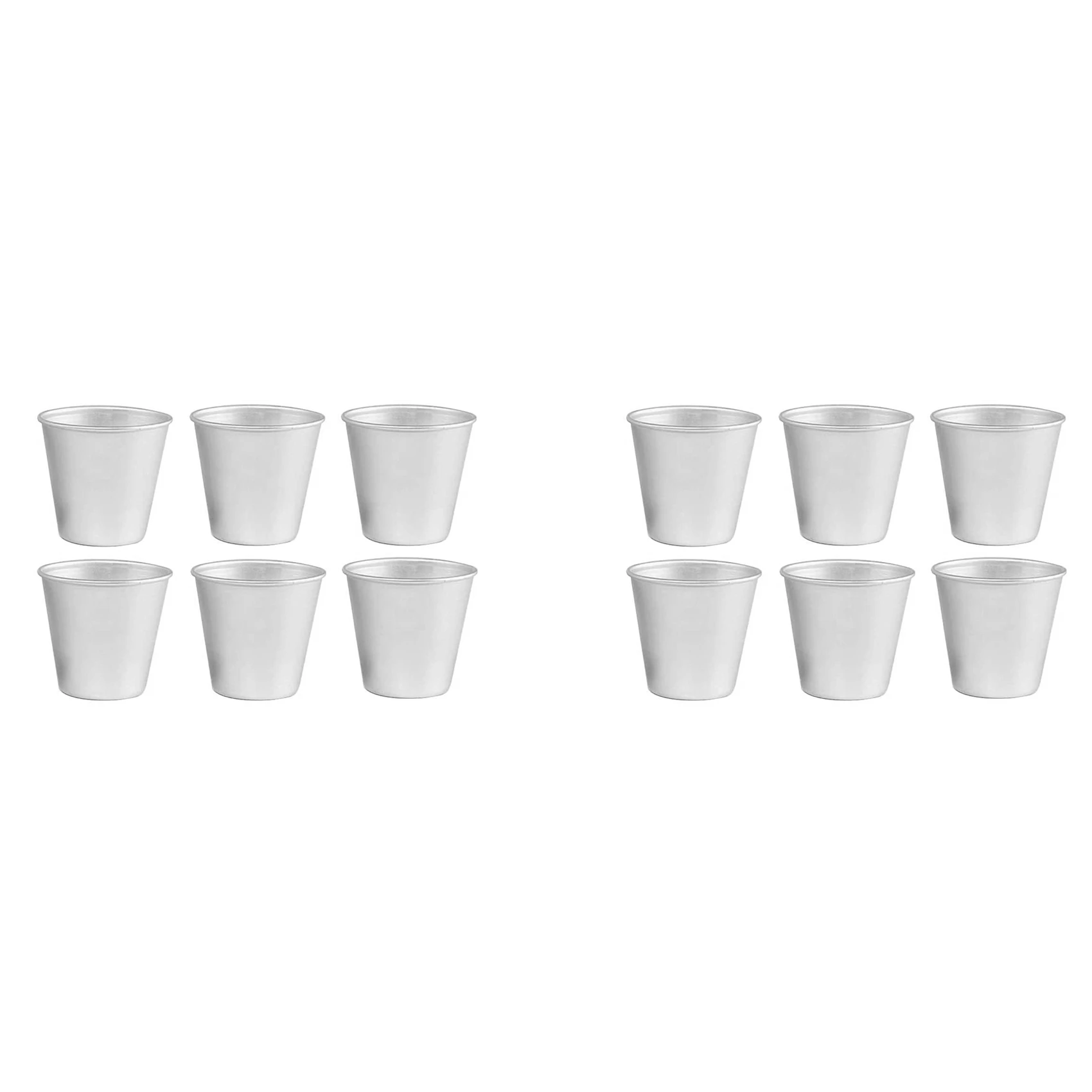

12 PCS Aluminium Dariol Mould Baking Cup Dariole Pudding Dessert Moulds Round Egg Tart Mould Bakeware Cup