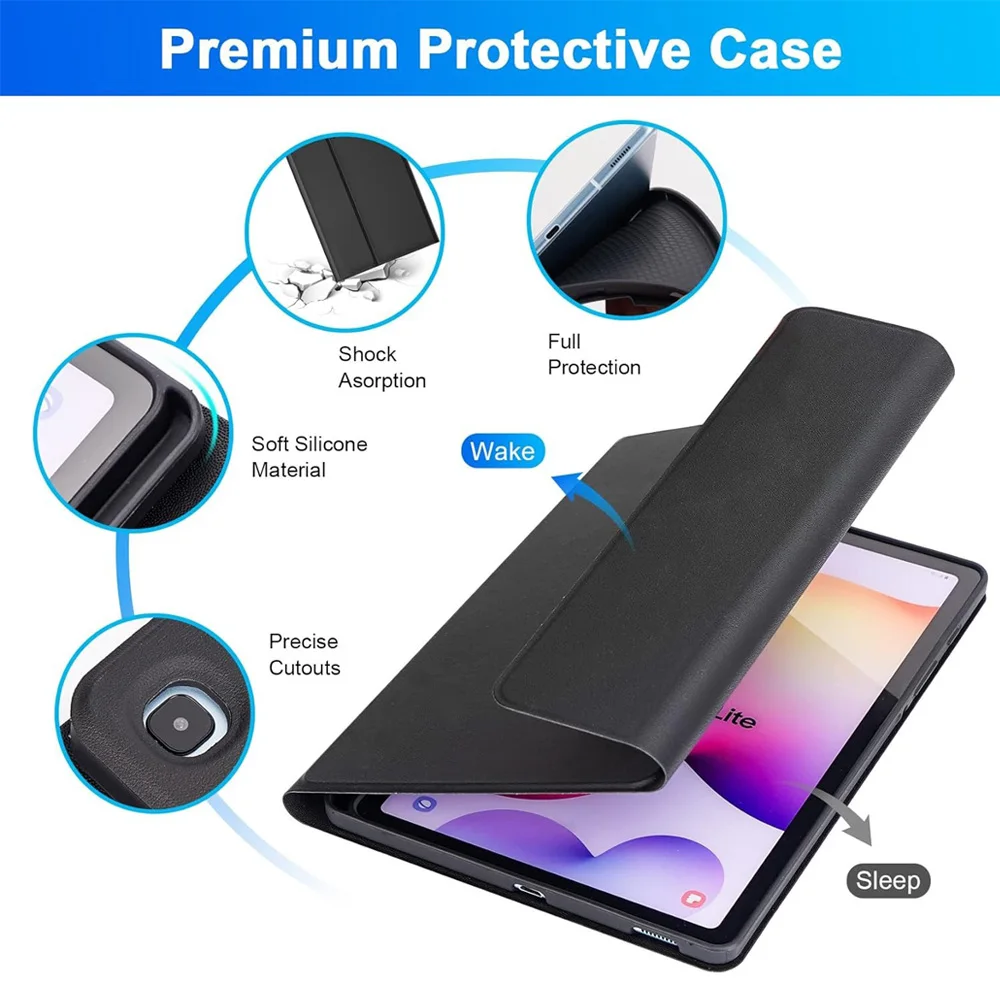 Premium Tablet Case and Keyboard Cover with Pencil Holder, 10.4-Inch