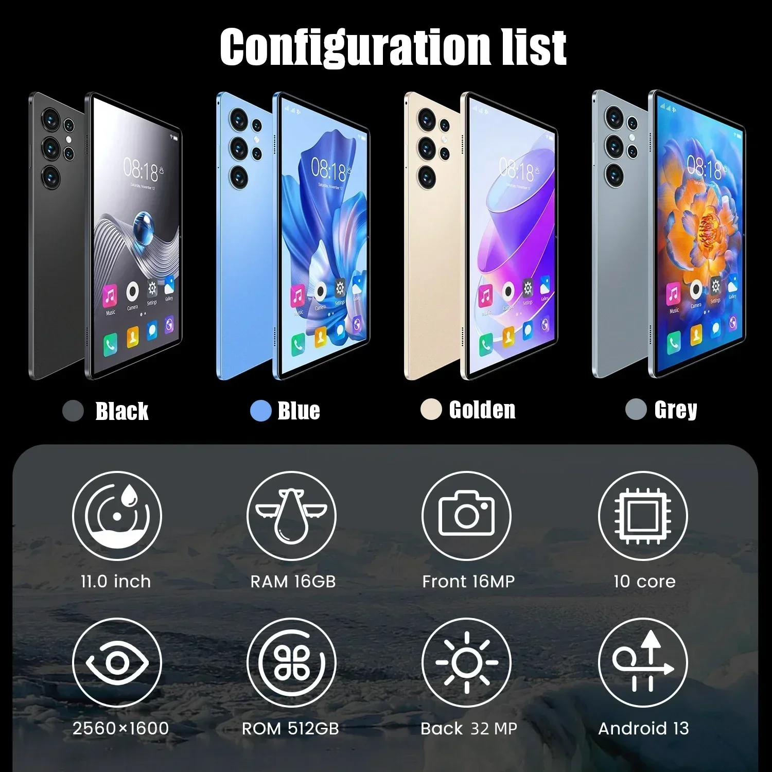 2025 NEW Original Global Version Snapdragon870 12000mAh Tablet  Android 13 16GB+1TB 11inch 5G Dual SIM PhoneCall WIFI Tablets PC 3