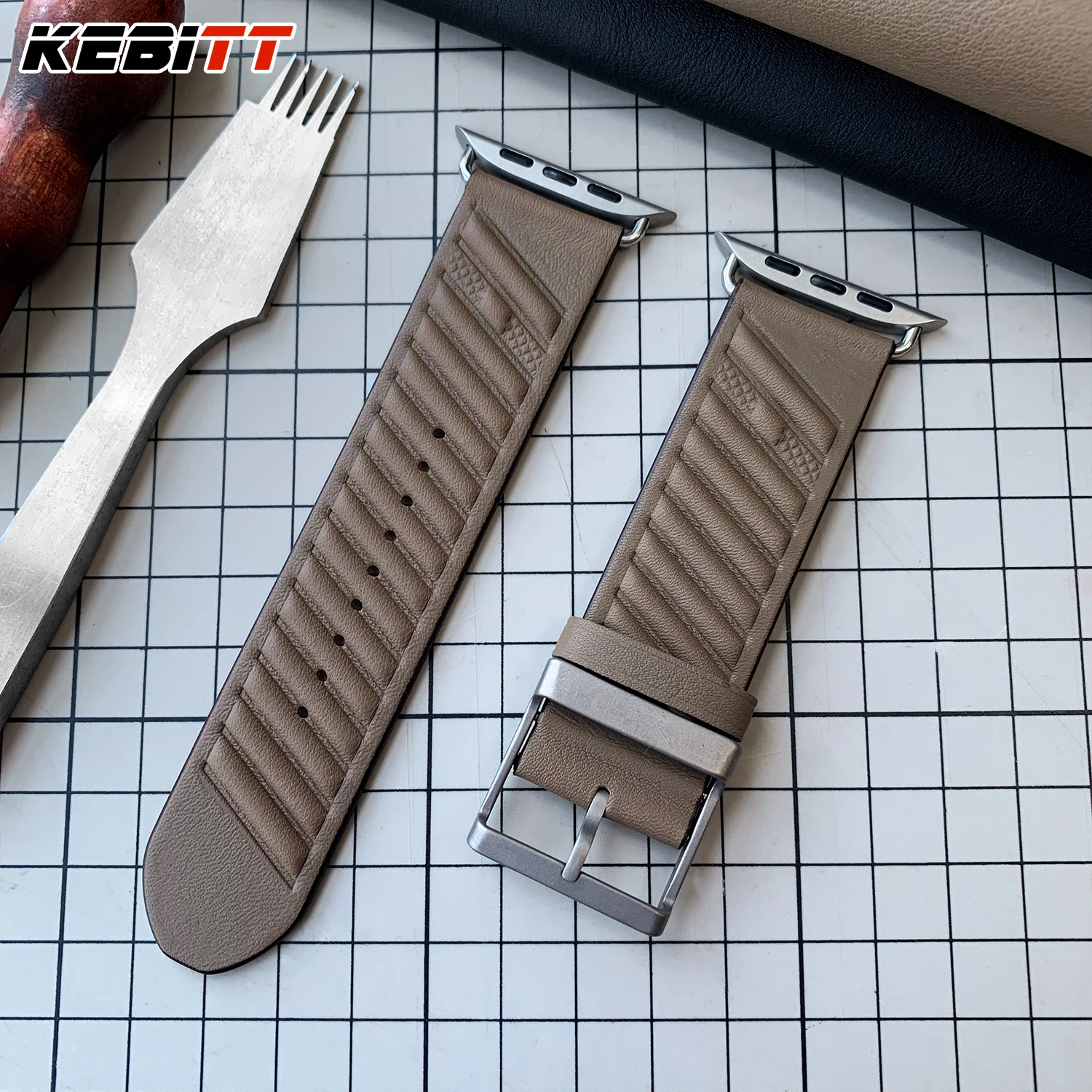 (Silver)Grey Leather