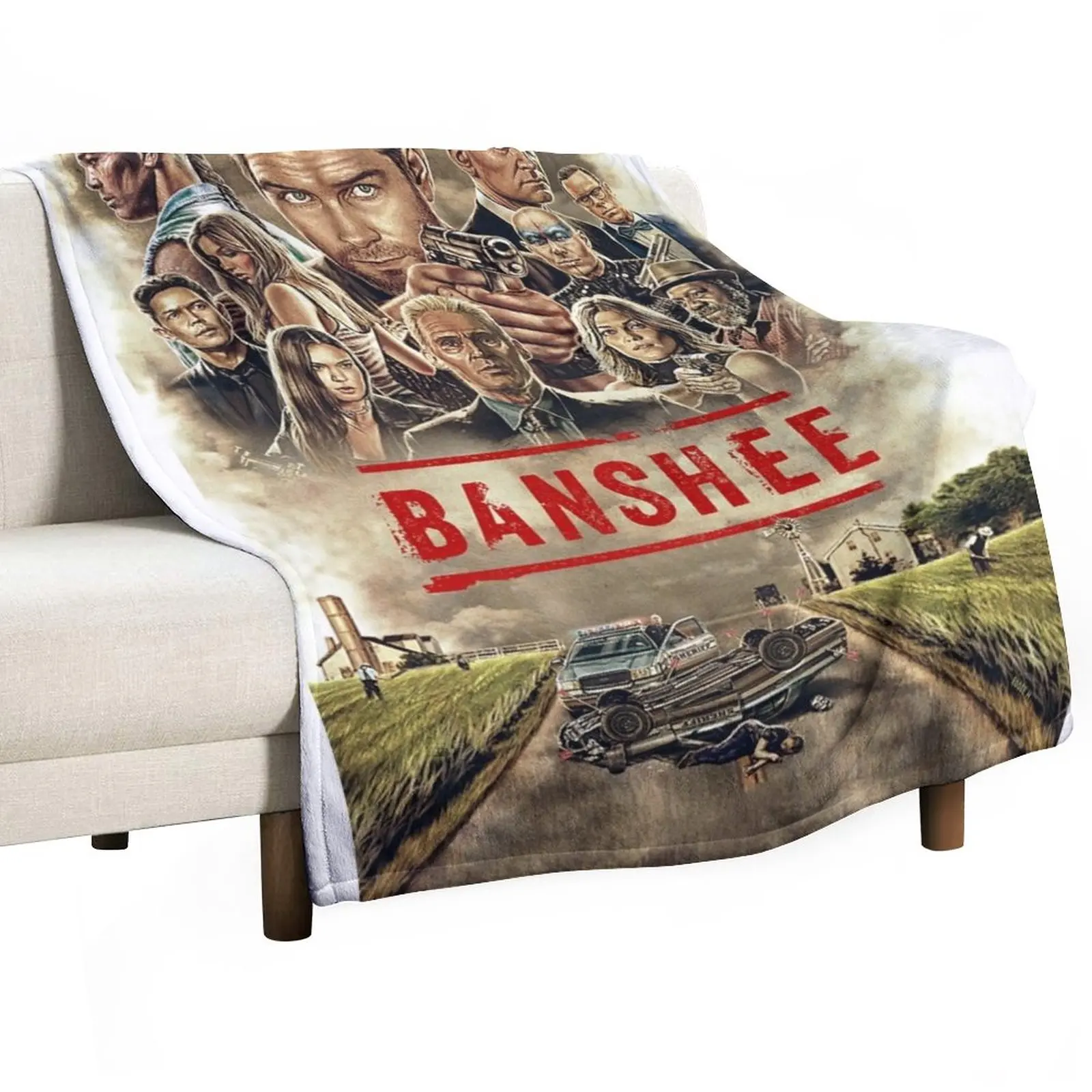 

Banshee Throw Blanket Decorative Sofa Blankets Single Blanket Fluffy Shaggy Blanket