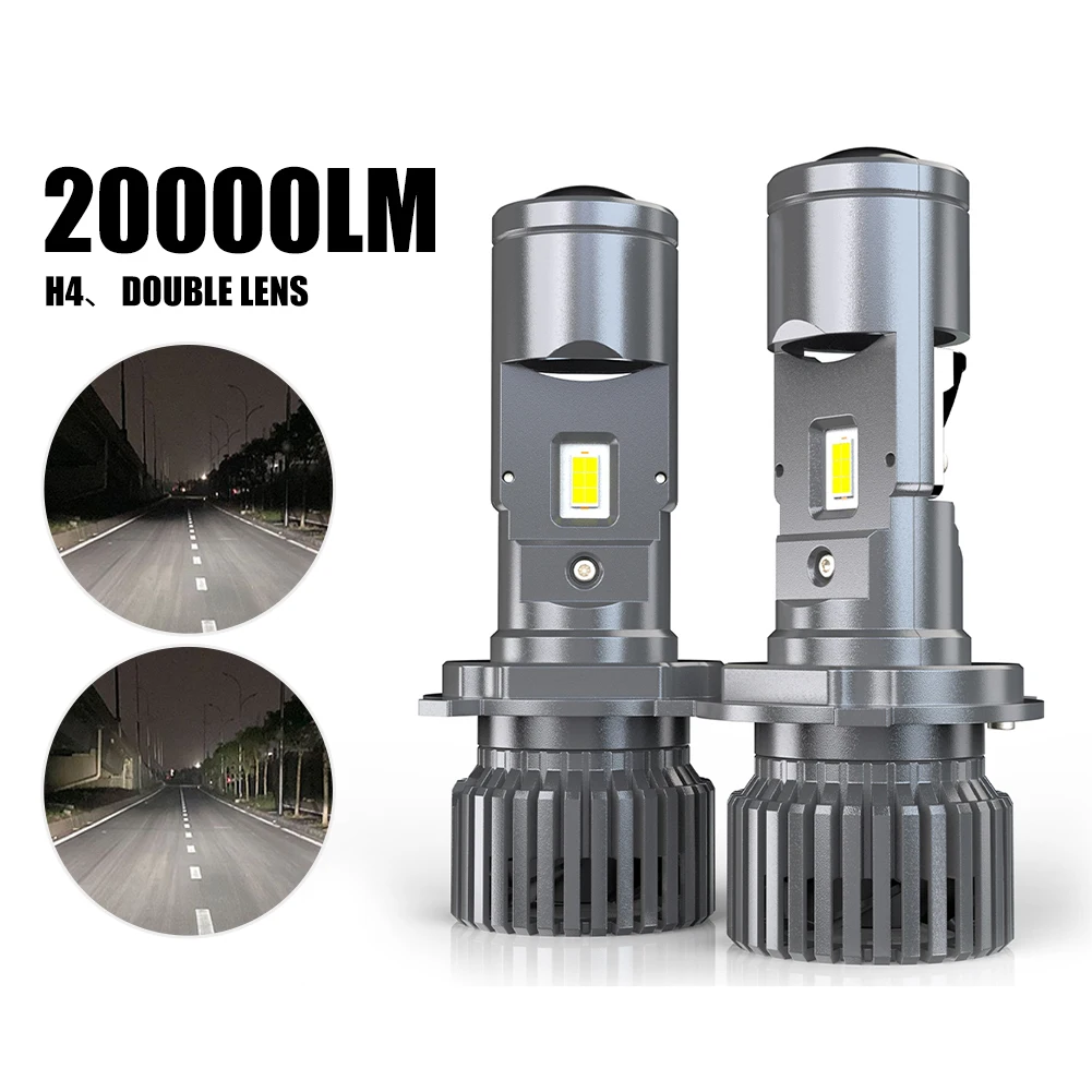 

2pcs H4 Headlight Bulb 130W/Pair 20000LM DC12V/24V LED Car Headlight with Mini Projector Lens Canbus LED Headlight Hi/Low Beam