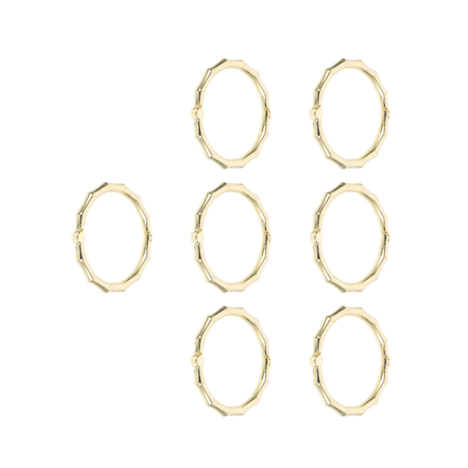 7Pcs 프리미엄 금속 바인더 링 노트북 루스 리프 저널 사무실 학교 가정용 잘 광택 처리된 단일 구멍 책 바인딩 링