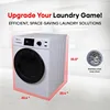 Magic Chef 2.7 Cubic Foot Front Load Portable Compact Electric Washing Washer And Dryer Machine Combo Appliance, White 3