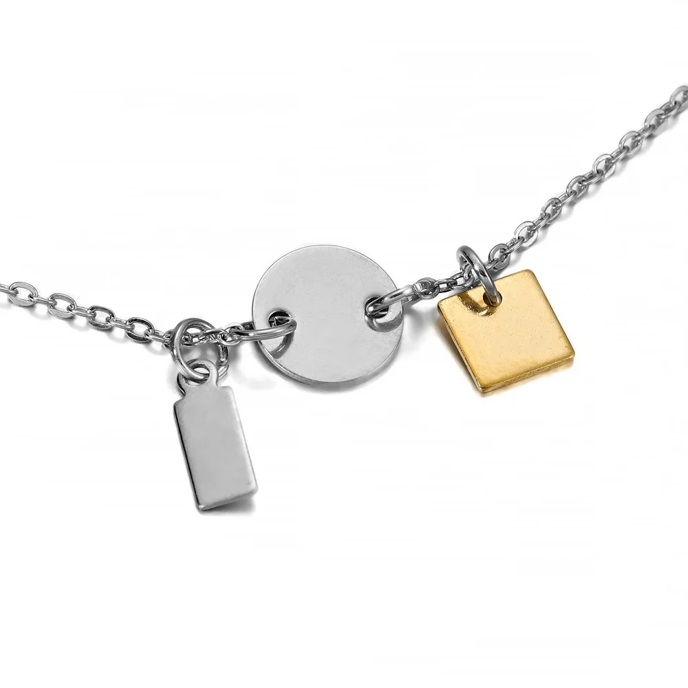 100Pcs/lot Customized Custom Laser Engrave Name LOGO Stainless Steel Personalized Necklace Blank Tags Charms Jewelry Wholesale