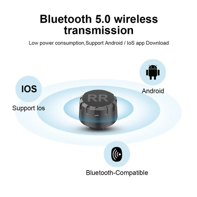 Car TPMS Bluetooth-compatible Tire Pressure Monitoring System External Sensor App Car Tire Pressure Monitoring System