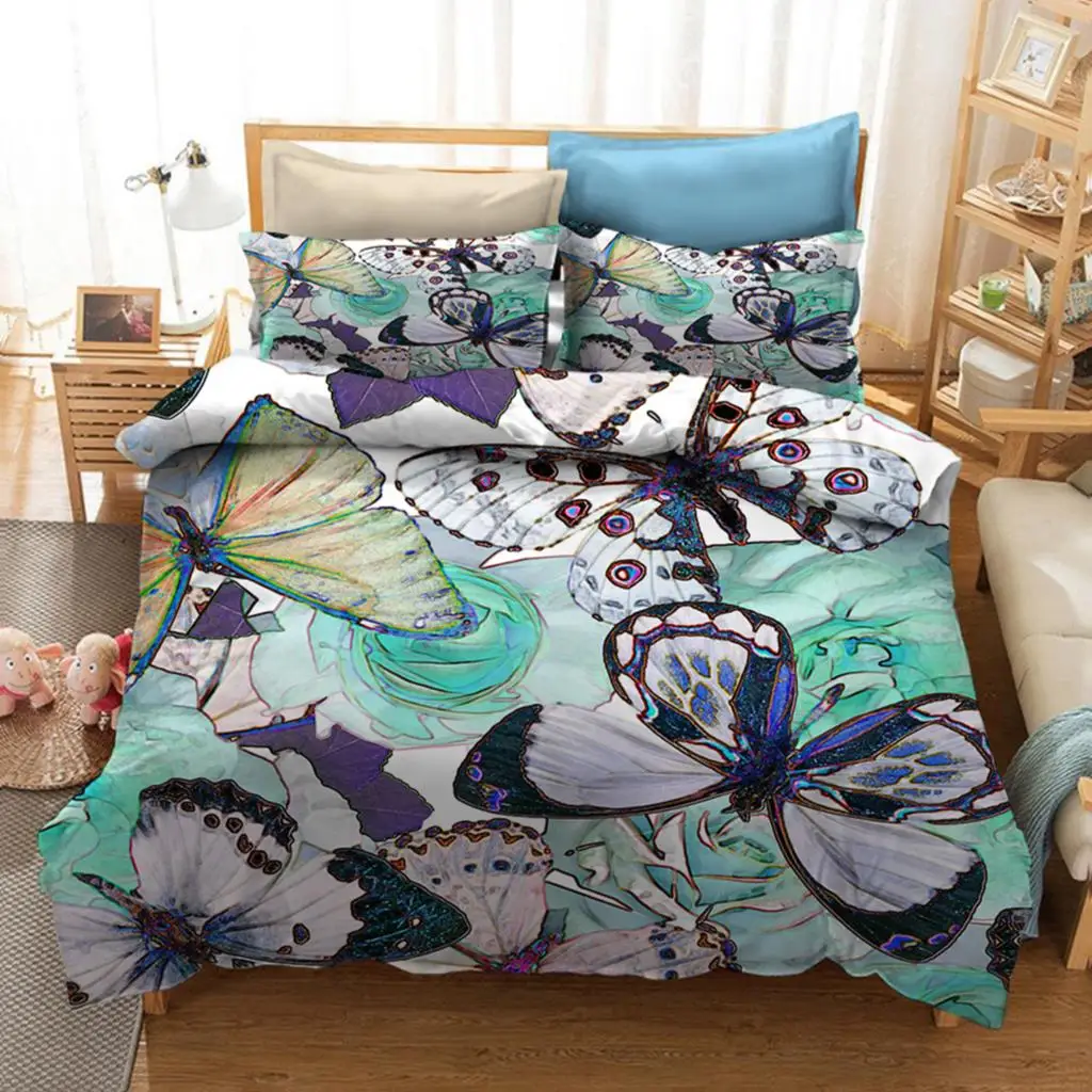 

Watercolour Style 3D Printed Bedding Set Duvet Covers Pillowcases Comforter Bedding Set Bedclothes Bed Linen