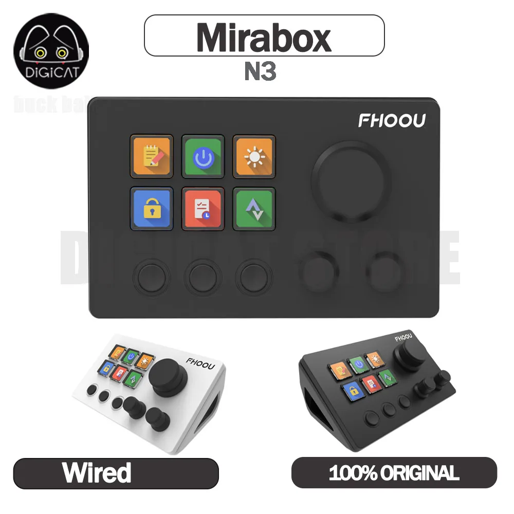 Mirabox N3 StreamDeck Visual Keyboard LCD Button 6 Keys Live